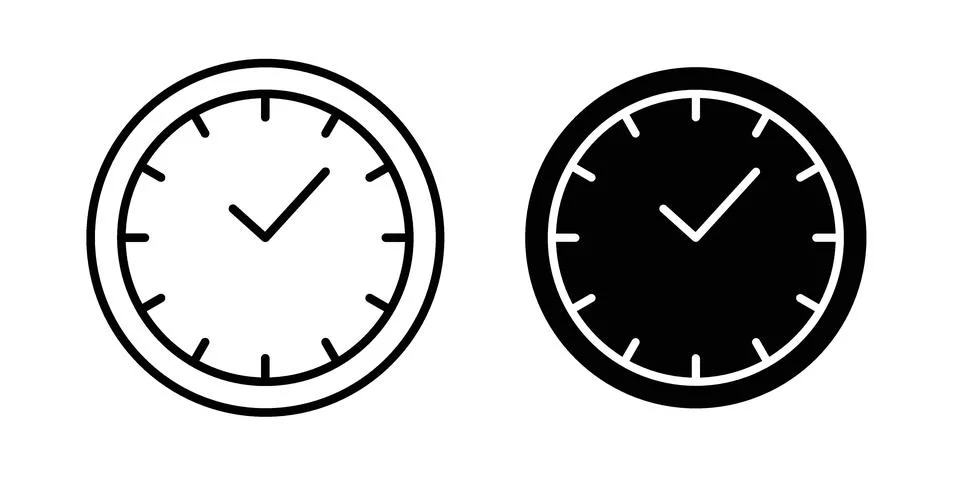 Save time icon concept logo design collection Stock Illustration