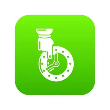 Save time icon green vector Stock Illustration