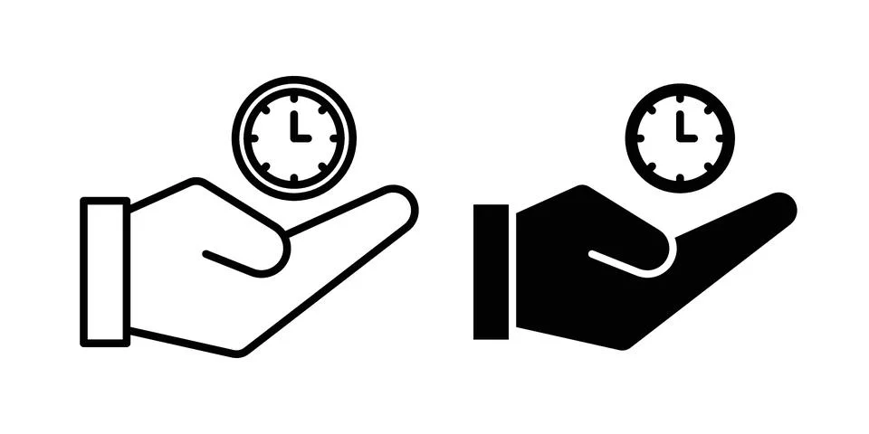 Save time icon illustration vector, icon set for apps Stock Illustration