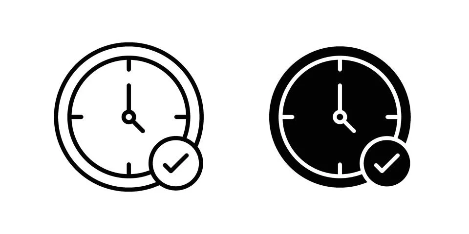 Save time icon modern style vectors set Stock Illustration