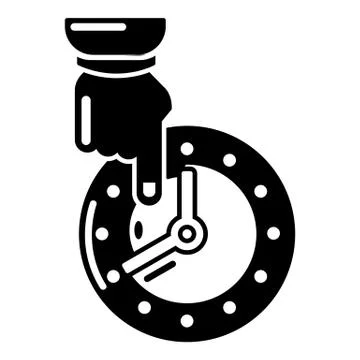 Save time icon, simple black style Stock Illustration
