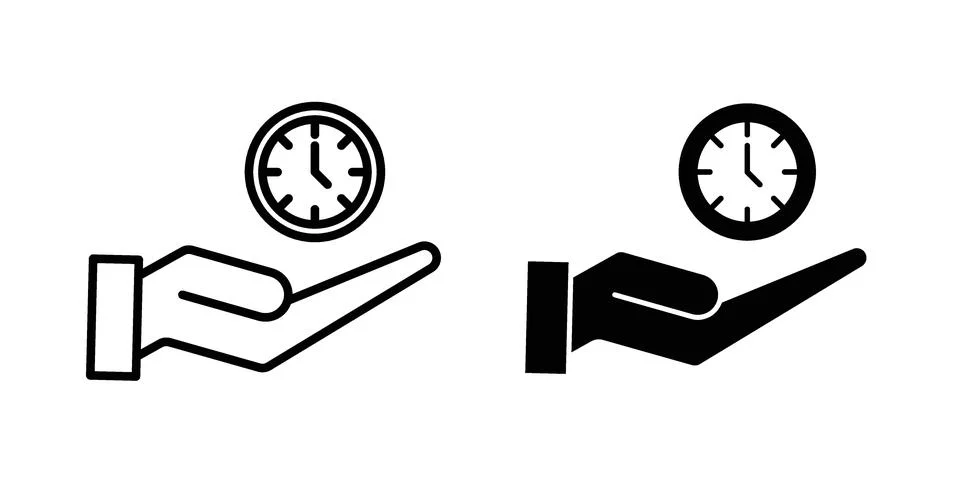 Save time icon vector design illustrations Stock Illustration