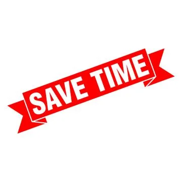 Save Time Letter Rubber Stamp Template Stock Illustration