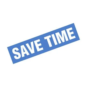 Save Time Letter Rubber Stamp Template Stock Illustration