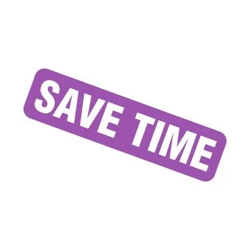 Save Time Letter Rubber Stamp Template Illustrazione stock