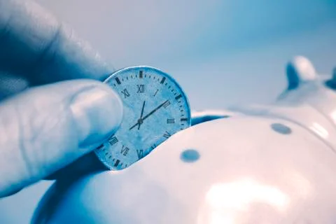 Save time pot Stockfoto's