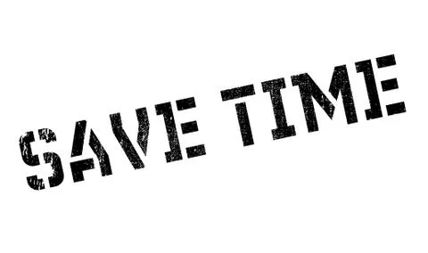 Save Time rubber stamp Stock Illustration