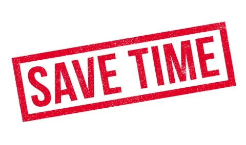 Save Time rubber stamp Stock Illustration