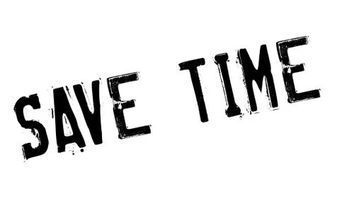 Save Time rubber stamp Stock Illustration
