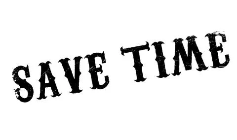 Save Time rubber stamp Stock Illustration