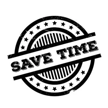Save Time rubber stamp Stock Illustration