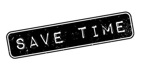 Save Time rubber stamp Stock Illustration