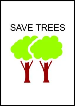 Save tree Stock Illustration