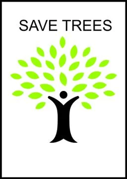 Save trees Stock Illustration