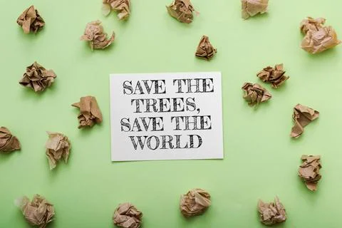 Save the trees save the world Stock-Fotos