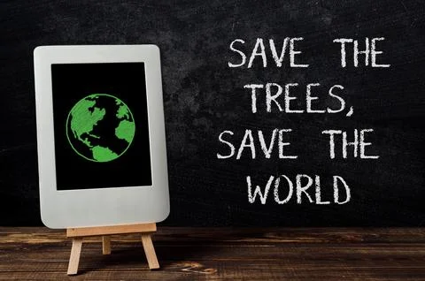 Save the trees, save the world Stock Photos