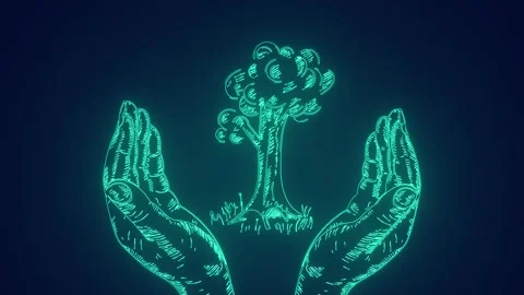 Save trees stop wasting paper protect planet earth Stock Footage 241836935