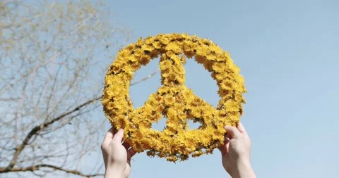 Save Ukraine. stop aggression. Ukrainian flag in yellow and blue colors. Video stock 192468786