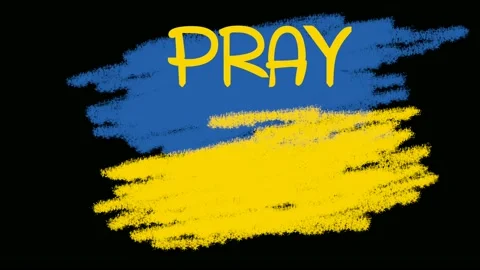Save Ukraine text with Ukraine flag background Stock Footage 204737116