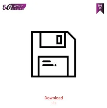 Save vector icon. Best modern, simple, isolated, flat icon for website design Stock Illustration