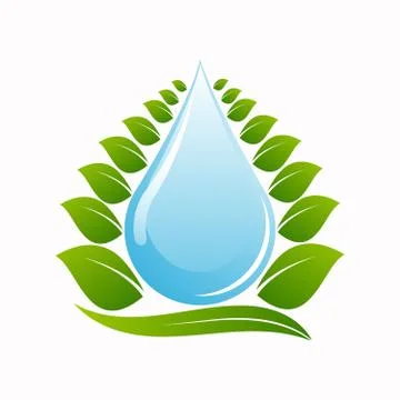 Save The Water Concept. drop save water Stock Illustration