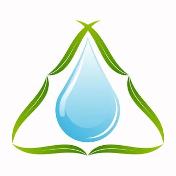 Save The Water Concept. drop save water Stock Illustration