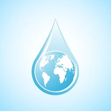 Save The Water Concept. drop save water Stock Illustration