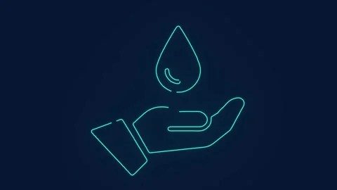 Save water for future water conservation hands animation Stock Footage 272315862