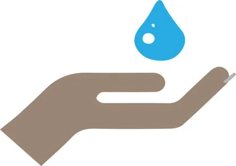Save water icon on white background Stock Illustration
