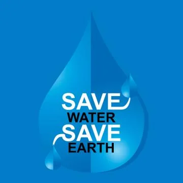 Save water Stock Illustration