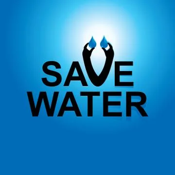 Save water Stock Illustration