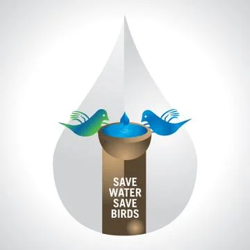 Save water Stock Illustration