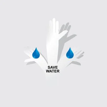 Save water Stock Illustration