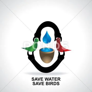 Save water Ilustração Stock