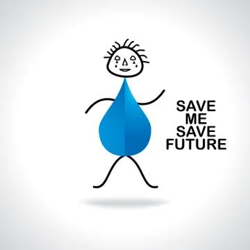 Save water Stock Illustration