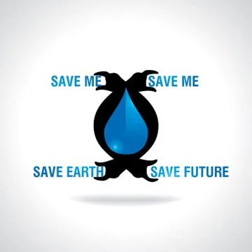 Save water Stock Illustration