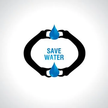 Save water Stock Illustration