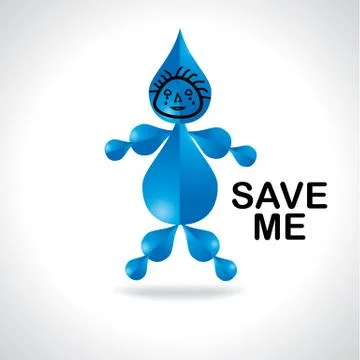 Save water Stock Illustration