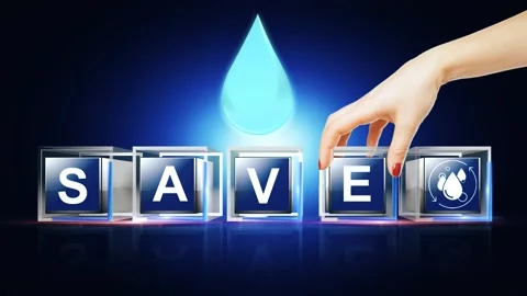 Save water Letter Concept Stock-Footage 153216767