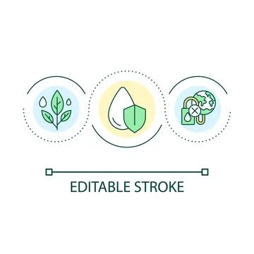 Save water loop concept icon Stock Illustration