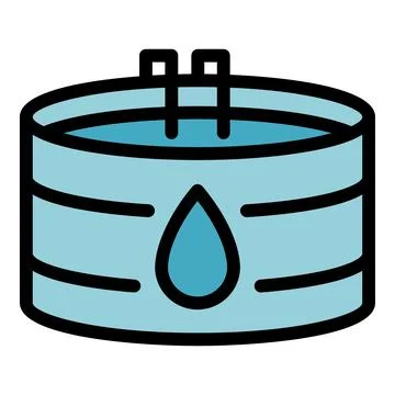 Save water pool icon vector flat Stock Illustration