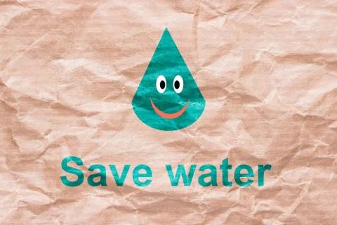 Save water, save earth and go green Stock Illustration