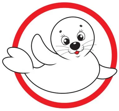 Save white-coat seal Stock Illustration