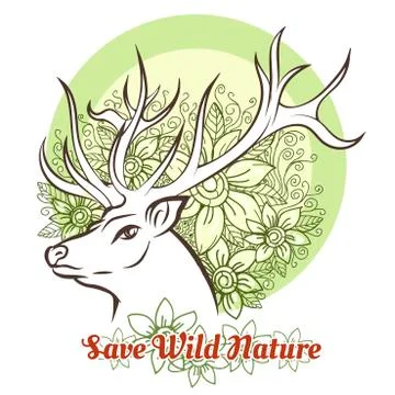 Save Wilde Nature Stock Illustration