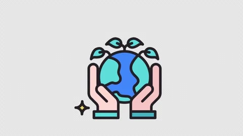 Save The World Animated Icon. Alpha Channel 4K Resolution Stock Footage 289716507