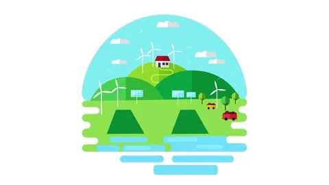 Save the world animation, Go green Stock Footage 303816653
