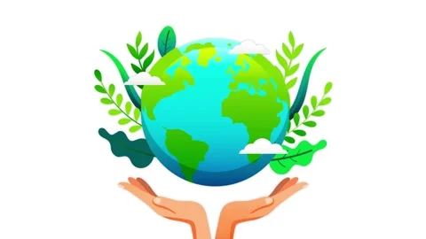 Save the world animation, Go green Stock Footage 303816654