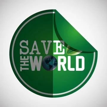 Save world design Illustrazione stock
