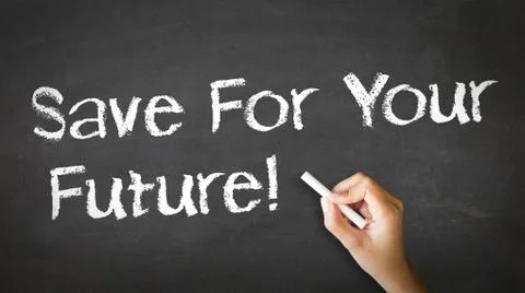 Save for your future chalk illustration 스톡 일러스트