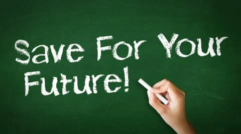 Save for your future chalk illustration Stock Photos